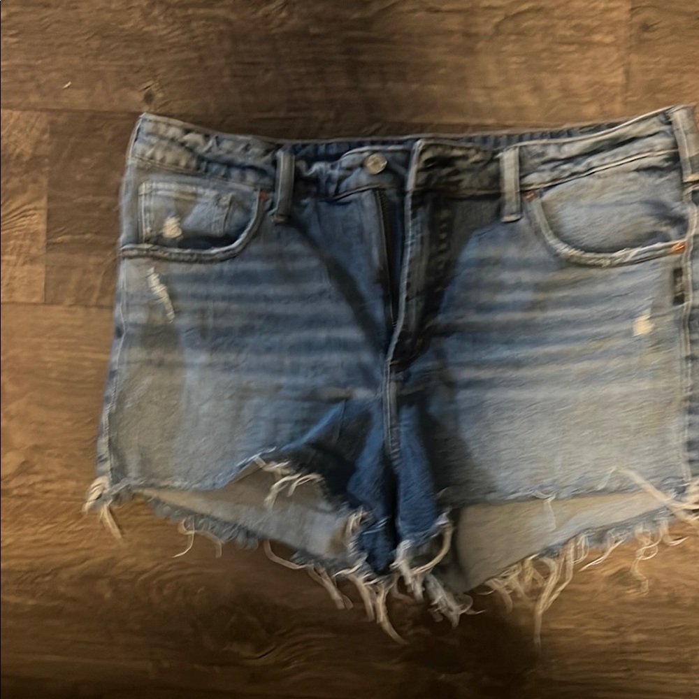 Silver Jeans Frayed Blue Jean Shorts